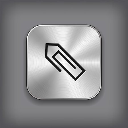 red grape - Paper clip icon - vector metal app button with shadow Foto de stock - Super Valor sin royalties y Suscripción, Código: 400-08648879