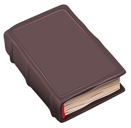 simsearch:400-05389006,k - Closed old book in brown cover. Isolated on white vector illustration Foto de stock - Super Valor sin royalties y Suscripción, Código: 400-08649037