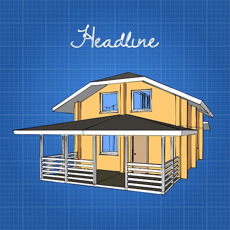 A large wooden house with a porch and a gambrel roof Stock Photo - Budget Royalty-Free & Subscription, Code: 400-08649878