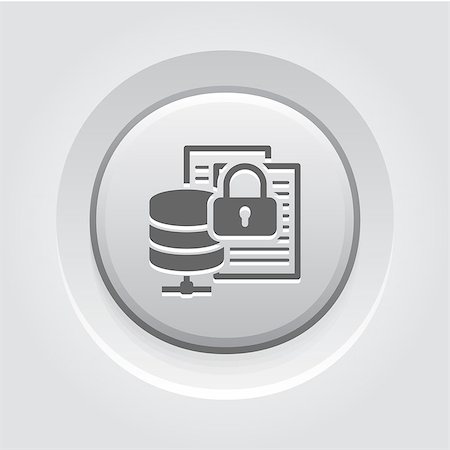 simsearch:400-05176646,k - Secure File Storage Icon. Flat Design Grey Button Design Foto de stock - Super Valor sin royalties y Suscripción, Código: 400-08649996