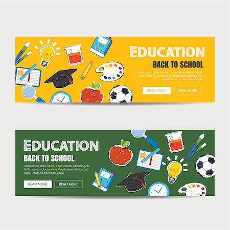 simsearch:400-08155384,k - education banner and back to school background template Stock Photo - Budget Royalty-Free & Subscription, Code: 400-08654025