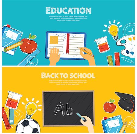 simsearch:400-08155384,k - education banner and back to school background template Stock Photo - Budget Royalty-Free & Subscription, Code: 400-08654028
