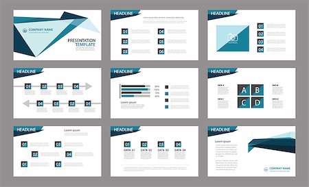 Set of presentation template.Use in annual report, corporate, flyer, marketing Stock Photo - Budget Royalty-Free & Subscription, Code: 400-08654031