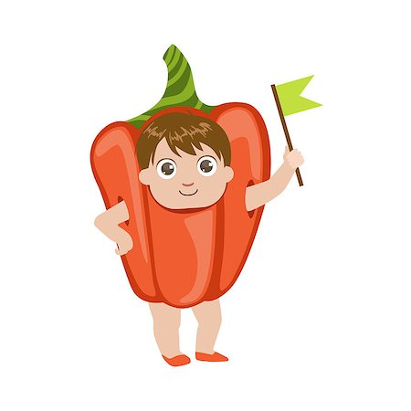 red pepper drawing - Boy Dressed As Sweet Pepper Colorful Simple Design Vector Drawing Isolated On White Background Stock Photo - Budget Royalty-Free & Subscription, Code: 400-08650367