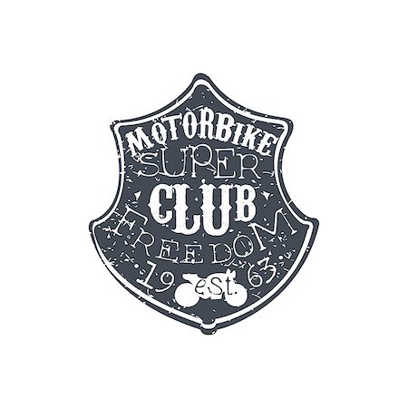 simsearch:400-08651035,k - Freedom Club Vintage Emblem. Monochrome Vector Design Labels On White Background Fotografie stock - Microstock e Abbonamento, Codice: 400-08650989