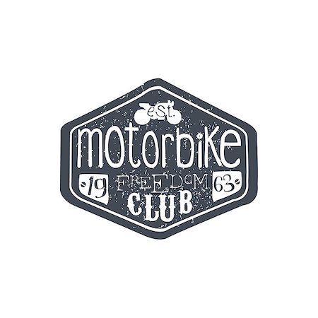 simsearch:400-08650986,k - Motorbike Club Vintage Plate. Old School Design Stamp. Stock Photo - Budget Royalty-Free & Subscription, Code: 400-08650991