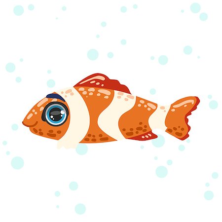 simsearch:400-08651005,k - Coral Fish Bright Color Cartoon Style Vector Illustration Isolated On White Background Stock Photo - Budget Royalty-Free & Subscription, Code: 400-08651015