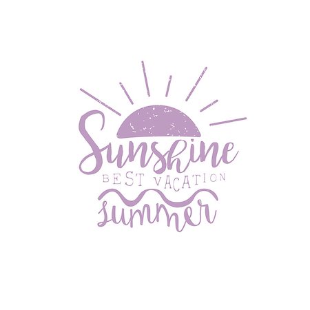simsearch:400-08650986,k - Summer Holydays Violet Vintage Emblem Creative Vector Design Stamp With Text Elements On White Background Stock Photo - Budget Royalty-Free & Subscription, Code: 400-08651027