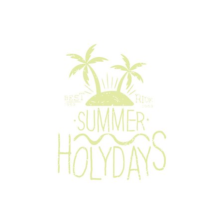simsearch:400-08651035,k - Summer Holidays Beige Vintage Emblem Creative Vector Design Stamp With Text Elements On White Background Fotografie stock - Microstock e Abbonamento, Codice: 400-08651032