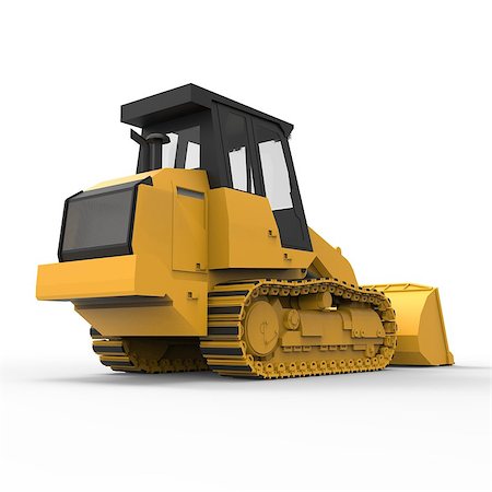 simsearch:400-05326745,k - Excavator on a white uniform background. Backhoe loader. 3d illustration Fotografie stock - Microstock e Abbonamento, Codice: 400-08652080