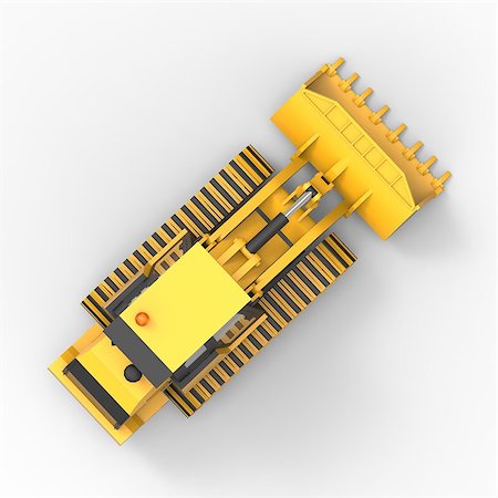 simsearch:400-05326745,k - Excavator on a white uniform background. Backhoe loader. 3d illustration Fotografie stock - Microstock e Abbonamento, Codice: 400-08652081