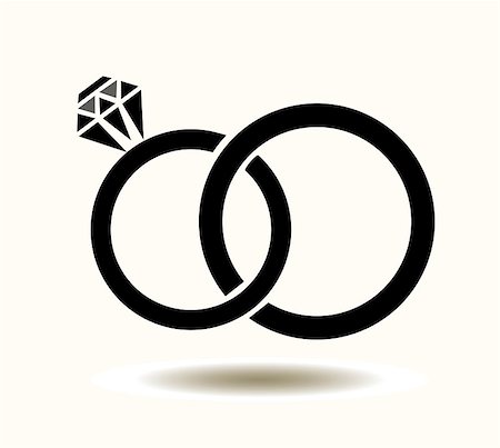 drawing of a diamond - vector illustration of wedding rings background Stock Photo - Budget Royalty-Free & Subscription, Code: 400-08652119