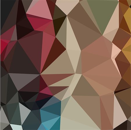 simsearch:400-08709660,k - Low polygon style illustration of a butterscotch brown abstract geometric background. Stockbilder - Microstock & Abonnement, Bildnummer: 400-08652235