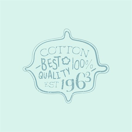 simsearch:400-08651035,k - Best Cotton Vintage Emblem. Hand Drawn Vector Stamp. Fotografie stock - Microstock e Abbonamento, Codice: 400-08652495