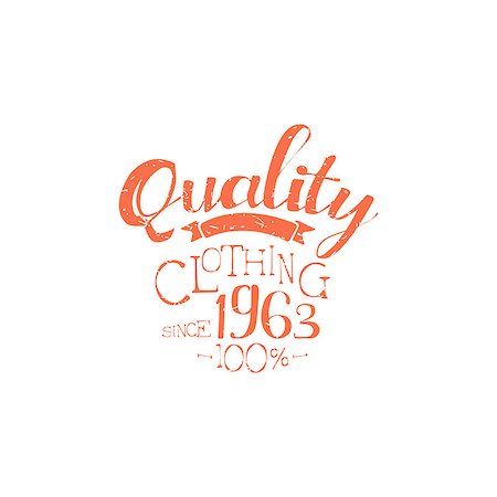 simsearch:400-08650986,k - Quality Clothing Vintage Emblem. Hand Drawn Vector Stamp. Stock Photo - Budget Royalty-Free & Subscription, Code: 400-08652500