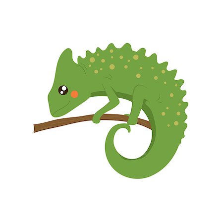 detail about chameleon - Chameleon Realistic Childish Illustration In Simple Cute Vector Design Isolated On White Background Stock Photo - Budget Royalty-Free & Subscription, Code: 400-08652554