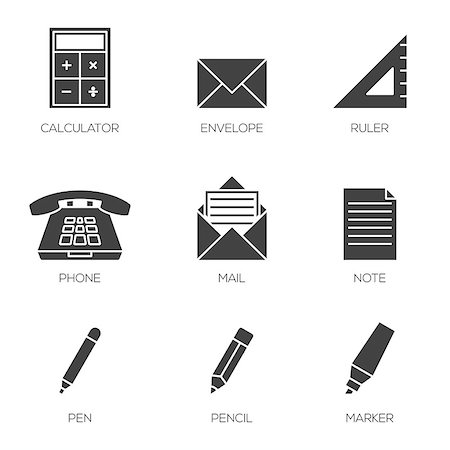 simsearch:400-08530598,k - Office tools icons vol 2. Business office equipments and tools Stock Photo - Budget Royalty-Free & Subscription, Code: 400-08652751