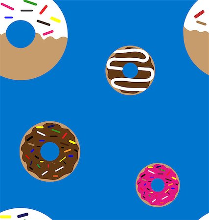donut hole - Seamless vector pattern made of doughnut images Stock Photo - Budget Royalty-Free & Subscription, Code: 400-08652773
