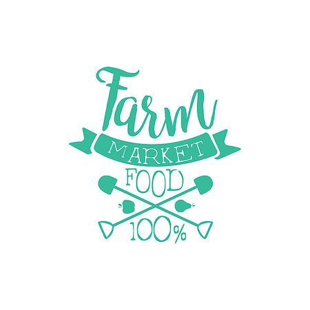 spade shovel vintage - Farm Market Blue Vintage Emblem. Hand Drawn Vector Creative Stamp. Photographie de stock - Aubaine LD & Abonnement, Code: 400-08653046