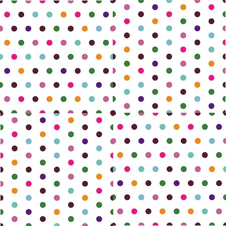 simsearch:400-07053213,k - Vector - Creative patterned white texture with colorful polka dots Foto de stock - Super Valor sin royalties y Suscripción, Código: 400-08653089