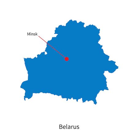 simsearch:400-07297774,k - Detailed vector map of Belarus and capital city Minsk Stock Photo - Budget Royalty-Free & Subscription, Code: 400-08653200
