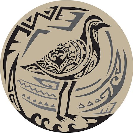 pluvier - Tribal Art style illustration of a Pacific golden plover, Pluvialis fluva or kolea, a medium-sized plover standing viewed from the side set inside circle. Photographie de stock - Aubaine LD & Abonnement, Code: 400-08653391
