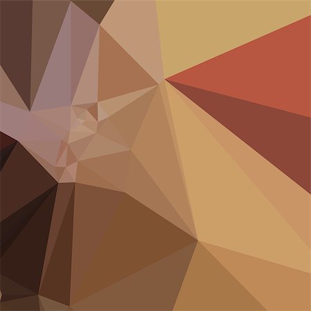 simsearch:400-08709660,k - Low polygon style illustration of antique brass brown abstract geometric background. Stockbilder - Microstock & Abonnement, Bildnummer: 400-08653433