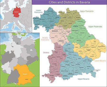 Bavaria is a federal state of Germany Stock Photo - Budget Royalty-Free & Subscription, Code: 400-08653493