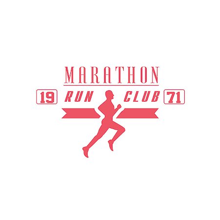 Marathon Run Red Label Vector Design Print In Bright Color On White Background Stockbilder - Microstock & Abonnement, Bildnummer: 400-08653621