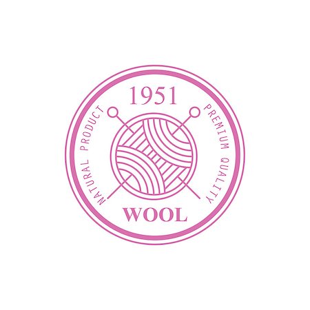 simsearch:400-08653615,k - Wool Pink Product Logo Vector Classic Style Design On White Background Foto de stock - Royalty-Free Super Valor e Assinatura, Número: 400-08653638
