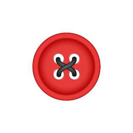 simsearch:400-06172938,k - Sewing button in red design with sewing thread on white background Foto de stock - Super Valor sin royalties y Suscripción, Código: 400-08653839