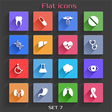 simsearch:400-04314352,k - Vector Application  Web Icons Set in Flat Design with Long Shadows Stock Photo - Budget Royalty-Free & Subscription, Code: 400-08674055