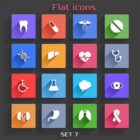 simsearch:400-08620539,k - Vector Application  Web Icons Set in Flat Design with Long Shadows Photographie de stock - Aubaine LD & Abonnement, Code: 400-08674055