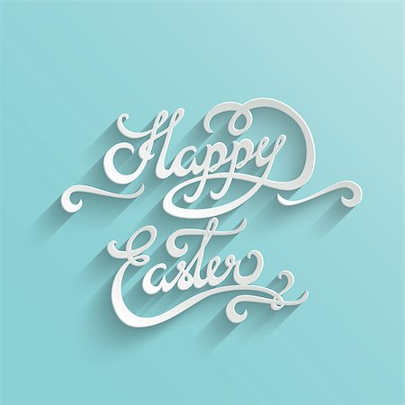 simsearch:400-08818102,k - Happy Easter Hand lettering Greeting Card. Typographical Vector Background. Handmade calligraphy. Easy paste to any background Stock Photo - Budget Royalty-Free & Subscription, Code: 400-08674090