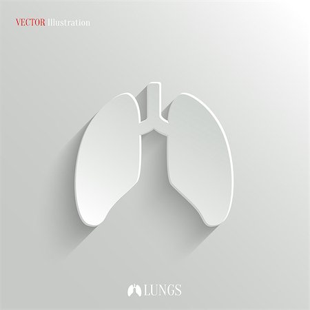 emergency icon - Lungs icon - vector web illustration, easy paste to any background Stock Photo - Budget Royalty-Free & Subscription, Code: 400-08674128