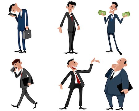 simsearch:400-08750050,k - Vector illustration image of a six businessmen set Stock Photo - Budget Royalty-Free & Subscription, Code: 400-08674313