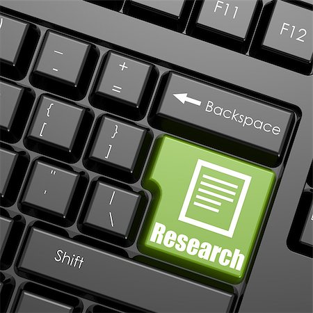 Computer keyboard with word research, 3d Rendering Stock Photo - Budget Royalty-Free & Subscription, Code: 400-08674461