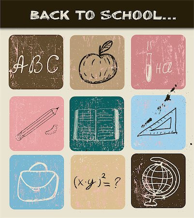 simsearch:400-04407958,k - Back to school hand drawn poster. Vector illustration EPS10 Stock Photo - Budget Royalty-Free & Subscription, Code: 400-08674569