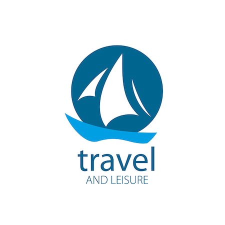 Template Vector Yacht logo. Illustration for travel and leisure Stock Photo - Budget Royalty-Free & Subscription, Code: 400-08674598