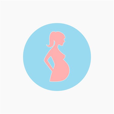 simsearch:400-08779771,k - Pregnant woman sign icon vector. Women Pregnancy symbol. Stock Photo - Budget Royalty-Free & Subscription, Code: 400-08674683