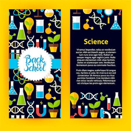 education pattern background - Flyer Template Back to School Science. Flat Style Vector Illustration of Brand Identity for Chemistry Biology Physics Promotion. Stock Photo - Budget Royalty-Free & Subscription, Code: 400-08674704