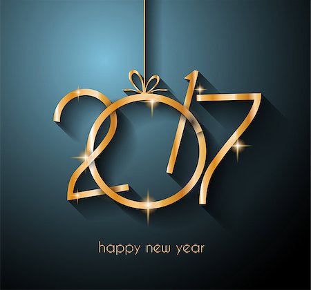 2017 Happy New Year Background for your Flyers and Greetings Card. Ideal to use for parties invitation, Dinner invitation, Christmas Meeting events and so on. Stock Photo - Budget Royalty-Free & Subscription, Code: 400-08674829