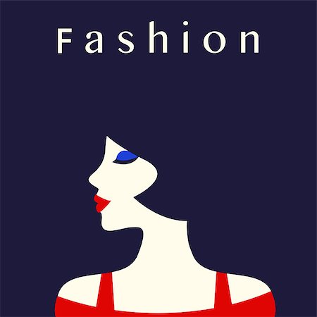 Fashion lady retro style. Beautiful woman. Vector illustration Stockbilder - Microstock & Abonnement, Bildnummer: 400-08674924