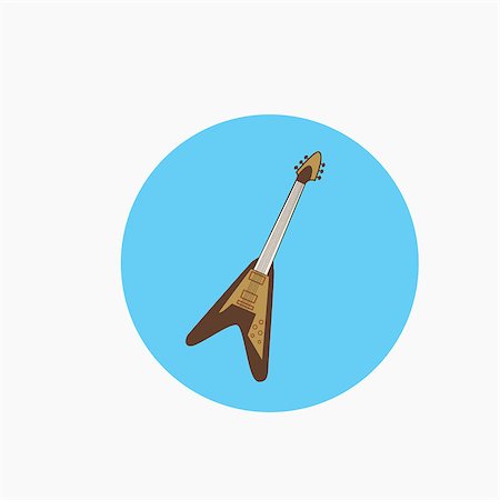 simsearch:400-08414976,k - Icon of an electric bass guitar vector Stock Photo - Budget Royalty-Free & Subscription, Code: 400-08674970