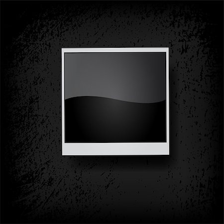 Photo frame. Vector illustration on black background. Photographie de stock - Aubaine LD & Abonnement, Code: 400-08675265