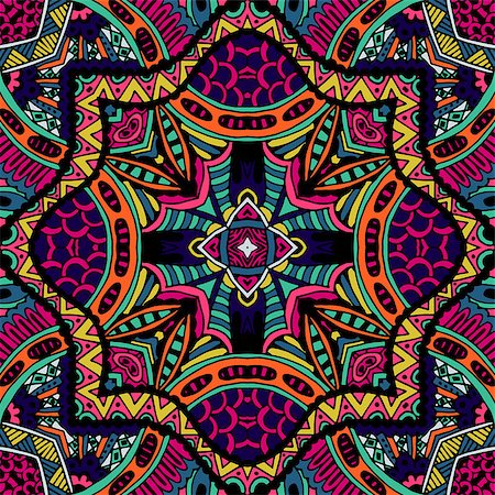 simsearch:400-08966083,k - Abstract geometric doodle background. vintage ethnic pattern ornamental Stockbilder - Microstock & Abonnement, Bildnummer: 400-08675298