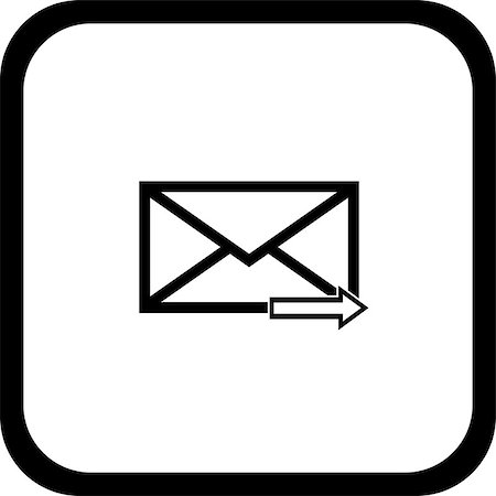 posta in uscita - Email symbol letter icon - vector, flat design. Eps 10. Fotografie stock - Microstock e Abbonamento, Codice: 400-08675540