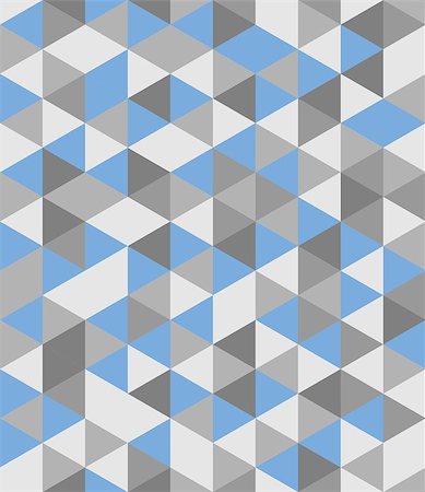 simsearch:400-08675660,k - Tile vector background with blue and grey triangle geometric mosaic Stock Photo - Budget Royalty-Free & Subscription, Code: 400-08675660