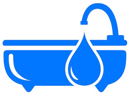 simsearch:400-09172481,k - blue bathroom concept symbol with drop silhouette Stockbilder - Microstock & Abonnement, Bildnummer: 400-08675840