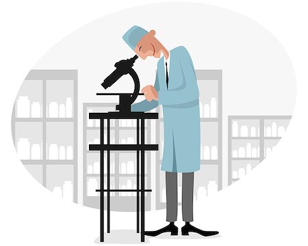 Vector illustration of a doctor in lab Stock Photo - Budget Royalty-Free & Subscription, Code: 400-08675875